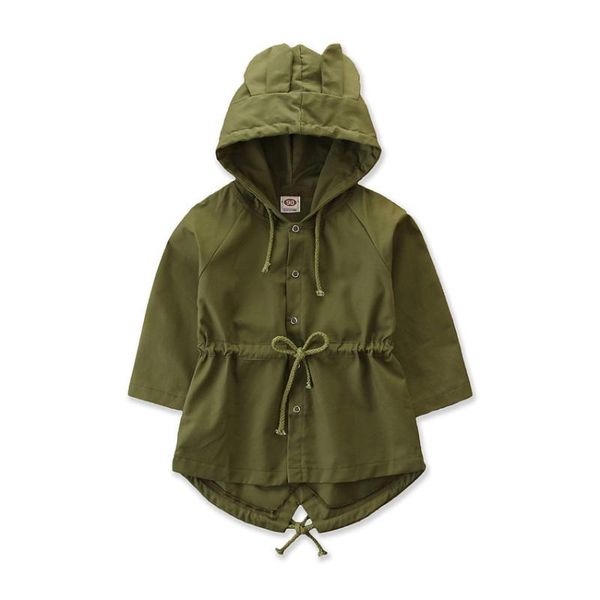 coat 2021 fashion girl children's cute windbreaker, Blue;gray