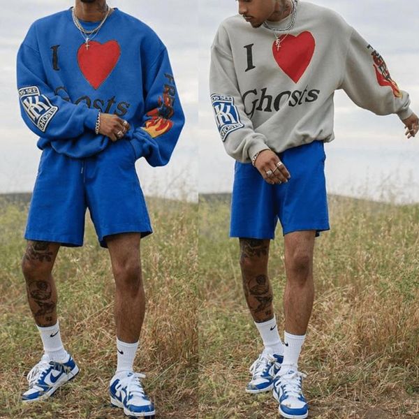 men's tracksuits fall fashion suit loose print o-neck long-sleeved sweatshirt + shorts 2 pieces of streetwear casual men clothing, Gray
men's tracksuits fall fashion suit loose print o-neck long-sleeved sweatshirt + shorts 2 pieces of streetwear casual men clothing, Gray