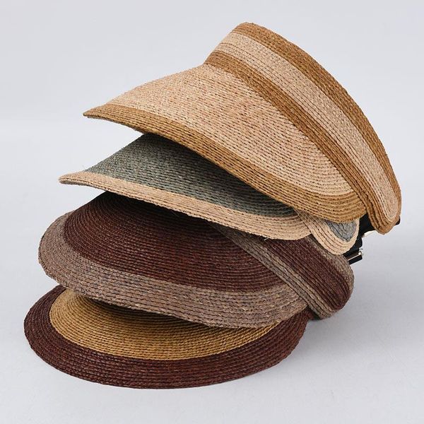 wide brim hats summer raffia straw hat female korean version of the two-color stitching sun beach seaside vacation visors chapeu, Blue;gray
wide brim hats summer raffia straw hat female korean version of the two-color stitching sun beach seaside vacation visors chapeu, Blue;gray