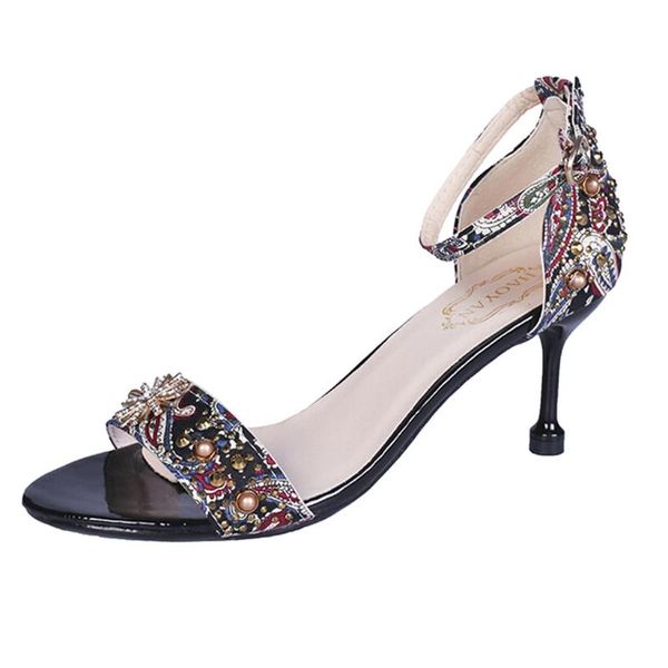 slippers rivets rhinestone women roman sandals with high thin heels shoes summer buckle strap, Black
slippers rivets rhinestone women roman sandals with high thin heels shoes summer buckle strap, Black
