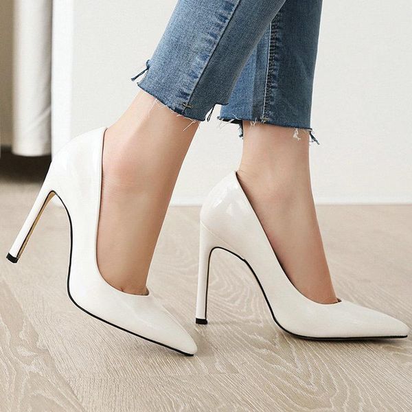 dress shoes women's pointed toe fashion thin heels pumps red pink patent leather office woman big size 34-44, Black
dress shoes women's pointed toe fashion thin heels pumps red pink patent leather office woman big size 34-44, Black