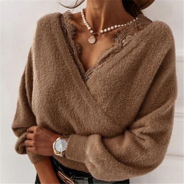 women's blouses & shirts autumn winter long sleeve blouse women lace v neck backless shirt pullovers fashion elegant office lady loose, White
women's blouses & shirts autumn winter long sleeve blouse women lace v neck backless shirt pullovers fashion elegant office lady loose, White