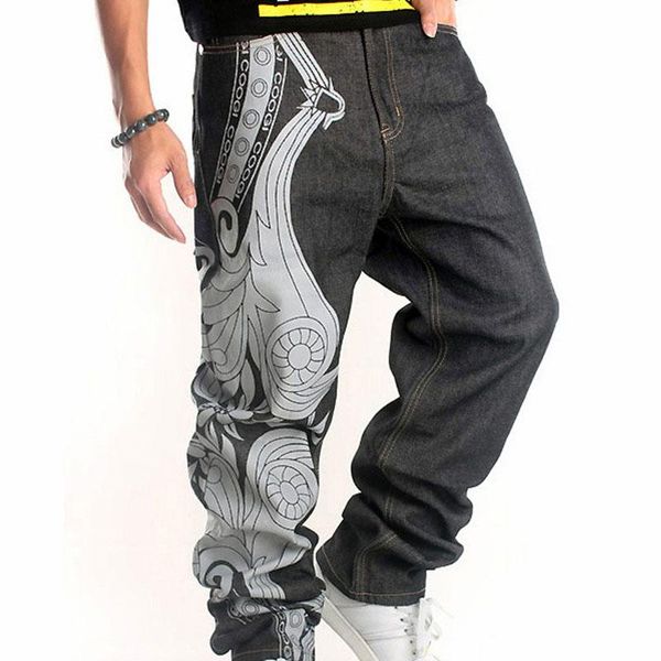 men's jeans straight trousers hip-hop graffiti print embroidery loose skateboard pants, Blue
men's jeans straight trousers hip-hop graffiti print embroidery loose skateboard pants, Blue
