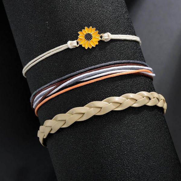 charm bracelets 2021 3pcs/set bohemia sunflower daisy bracelet for women girls goth fashion boho jewelry, Golden;silver
charm bracelets 2021 3pcs/set bohemia sunflower daisy bracelet for women girls goth fashion boho jewelry, Golden;silver