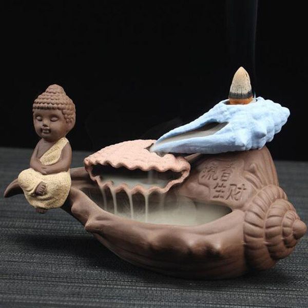 fragrance lamps ceramic shell backflow incense burner monk buddha aroma disc crafts ornaments home decor
fragrance lamps ceramic shell backflow incense burner monk buddha aroma disc crafts ornaments home decor