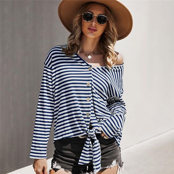 women's knits & tees basic striped cardigans sweater women autumn winter fashion bandage full sleeve sweaters for 2021, White
women's knits & tees basic striped cardigans sweater women autumn winter fashion bandage full sleeve sweaters for 2021, White