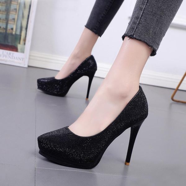 female sandal low-heeled shoes with strap 2021 women's espadrilles platform round toe girls low-heeled velvet high spring stilet, Black 
female sandal low-heeled shoes with strap 2021 women's espadrilles platform round toe girls low-heeled velvet high spring stilet, Black