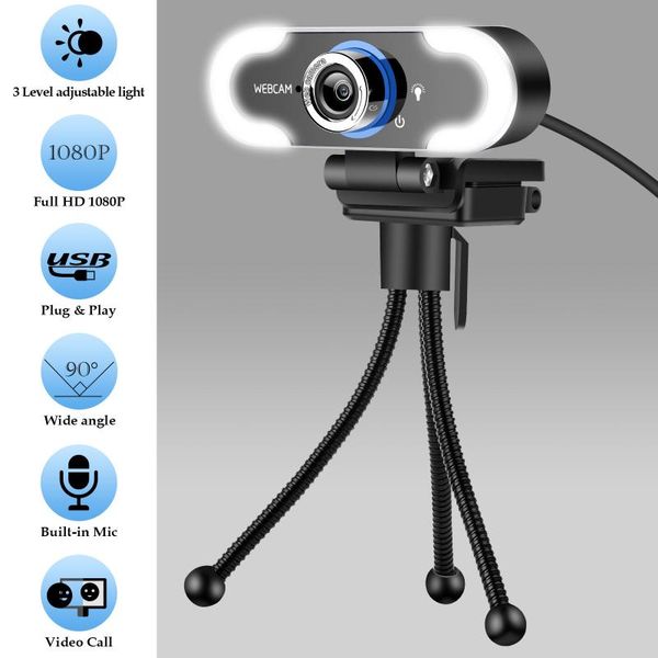 webcams 1080p lighting camera computer usb web led fill light online class meeting live manual focusing webcam
webcams 1080p lighting camera computer usb web led fill light online class meeting live manual focusing webcam