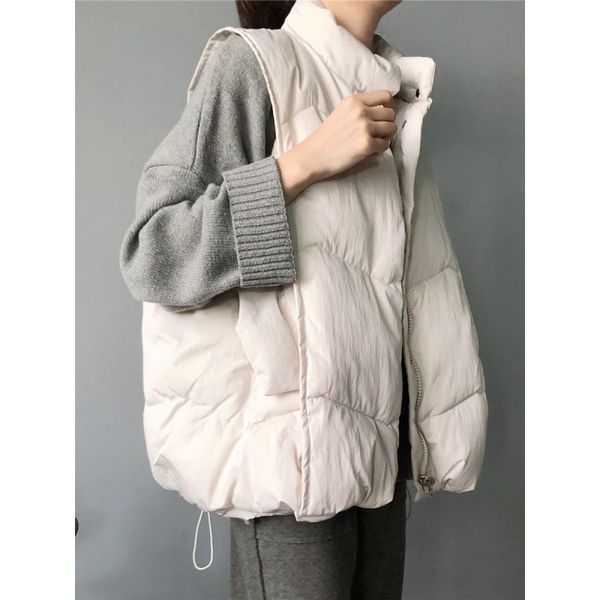 2021 autumn winter down vt women's foreign style fashion korean loose and versatile cotton et, Black;white
2021 autumn winter down vt women's foreign style fashion korean loose and versatile cotton et, Black;white