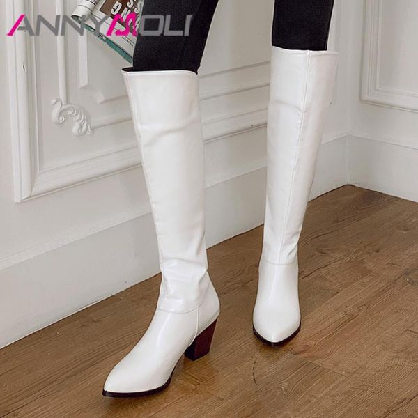 boots annymoli high heel woman pointed toe long chunky knee zip ladies shoes autumn winter black size 46
boots annymoli high heel woman pointed toe long chunky knee zip ladies shoes autumn winter black size 46