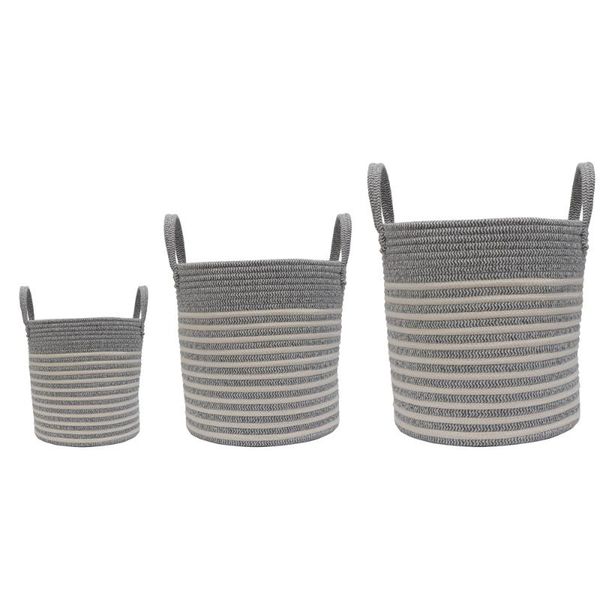 new cotton rope storage baskets handmade woven dirty clothes laundry basket large kids toy sundries organizer hamper with handle
new cotton rope storage baskets handmade woven dirty clothes laundry basket large kids toy sundries organizer hamper with handle