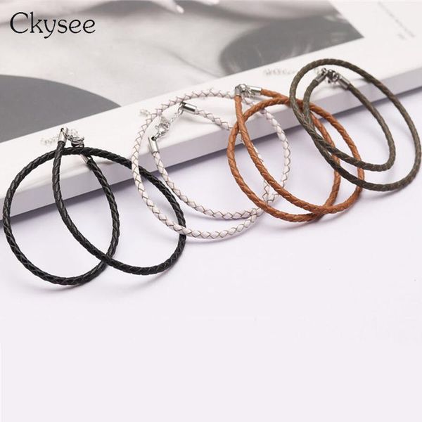 charm bracelets ckysee white black color round leather buckle bracelet for women with 4cm extender chain simple wristband bangles gifts, Golden;silver
charm bracelets ckysee white black color round leather buckle bracelet for women with 4cm extender chain simple wristband bangles gifts, Golden;silver
