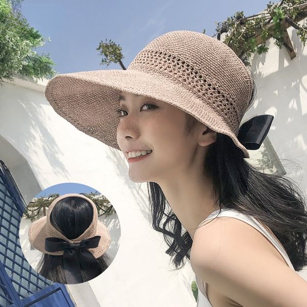 bow knit empty hats womens summer sun protection big brim hat protection straw caps outdoor cap, Blue;gray
bow knit empty hats womens summer sun protection big brim hat protection straw caps outdoor cap, Blue;gray