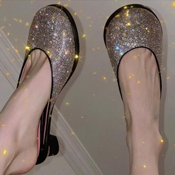slippers fashion women's round toe med heels shoes rhinestones slides sequins c31, Black
slippers fashion women's round toe med heels shoes rhinestones slides sequins c31, Black