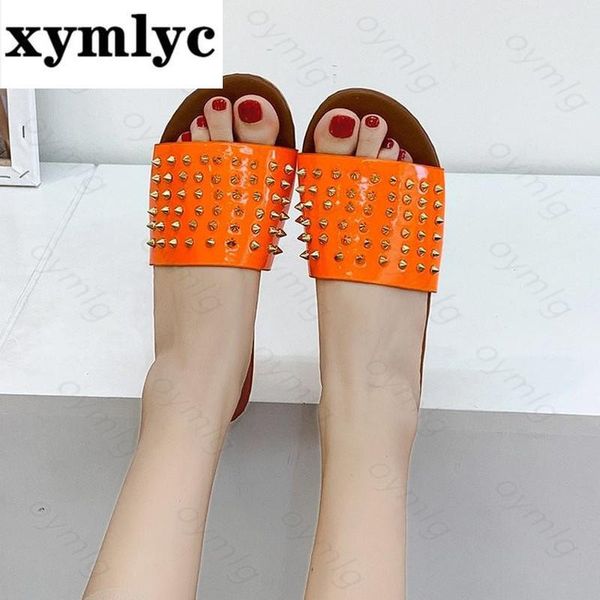slippers women rivet flat casual ladies slides open toe outside metal decoration soft beach shoes summer female footwear, Black
slippers women rivet flat casual ladies slides open toe outside metal decoration soft beach shoes summer female footwear, Black