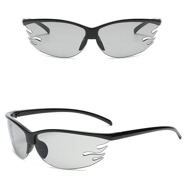 sunglasses fashion semi-rimless flame shape women retro candy color eyewear men outdoor sports driving goggle shades uv400, White;black
sunglasses fashion semi-rimless flame shape women retro candy color eyewear men outdoor sports driving goggle shades uv400, White;black
