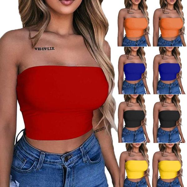 women's tanks & camis 2021 women strapless sleeveless crop elastic boob bandeau tube shirt cami, White
women's tanks & camis 2021 women strapless sleeveless crop elastic boob bandeau tube shirt cami, White