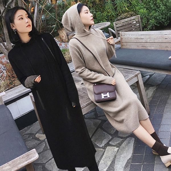 2021 new outono inverno com capuz camisola longa midi comprimento casual solto bsico grosso vestidos de malha piks, Black;gray
2021 new outono inverno com capuz camisola longa midi comprimento casual solto bsico grosso vestidos de malha piks, Black;gray