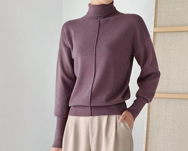 women's sweaters women sweater 2021 autumn and winter casual high-necked shoulder-waist long-sleeved thin bottoming shirt, White;black 
women's sweaters women sweater 2021 autumn and winter casual high-necked shoulder-waist long-sleeved thin bottoming shirt, White;black