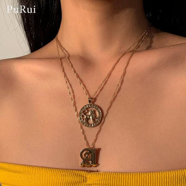 punk letter a necklace for women multilayer slim twisted chain choker necklaces leo constellation pendant collar gothic jewelry, Silver
punk letter a necklace for women multilayer slim twisted chain choker necklaces leo constellation pendant collar gothic jewelry, Silver
