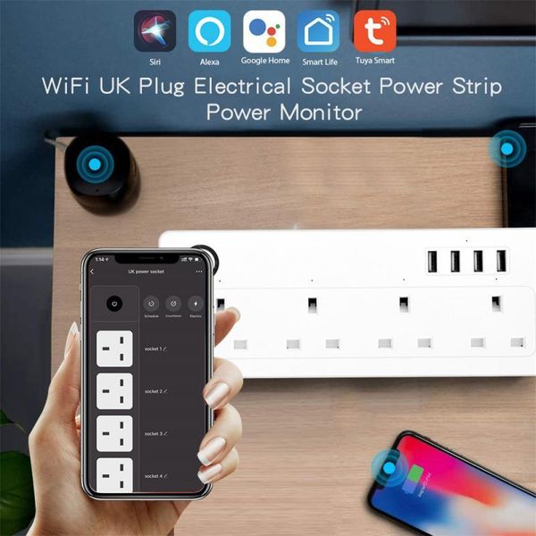 smart power plugs tuya wifi british plug socket with 4 ac outlets & usb charging ports works alexa voice control
smart power plugs tuya wifi british plug socket with 4 ac outlets & usb charging ports works alexa voice control