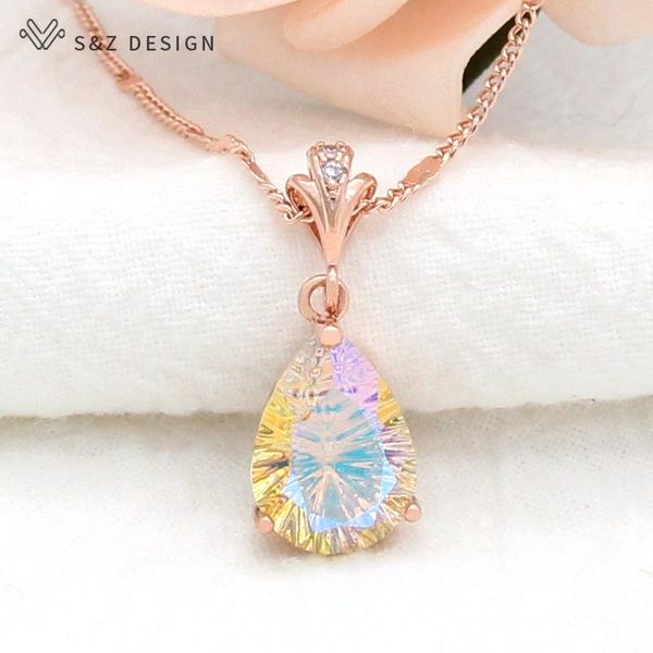 pendant necklaces s&z design 2021 europe america temperament luxury water drop crystal necklace for women girl wedding party jewelry, Silver
pendant necklaces s&z design 2021 europe america temperament luxury water drop crystal necklace for women girl wedding party jewelry, Silver