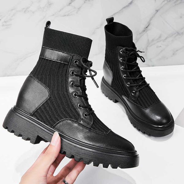 leather martin boots women's 2021 spring thin british style inner height single boot fly woven versatile breathable short, Black
leather martin boots women's 2021 spring thin british style inner height single boot fly woven versatile breathable short, Black