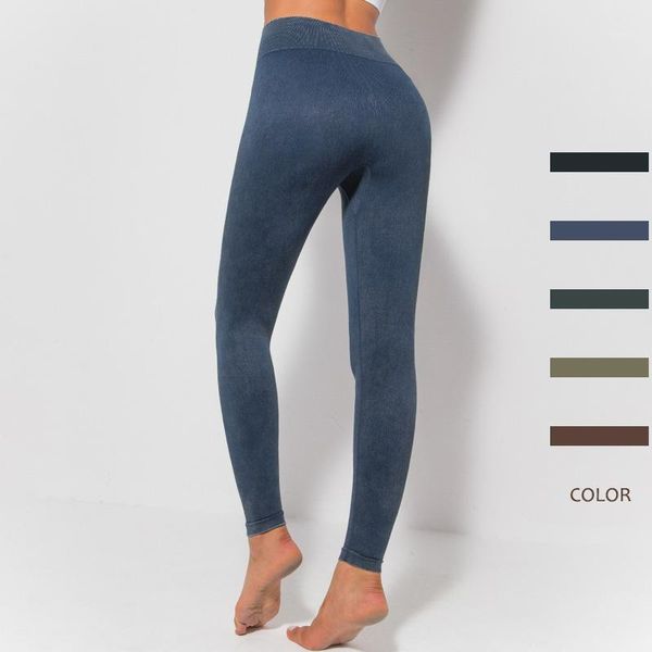 yoga outfit seamless knitted leggings sand wash stretch tight gym sports running training quick dry hip push up pants 
yoga outfit seamless knitted leggings sand wash stretch tight gym sports running training quick dry hip push up pants