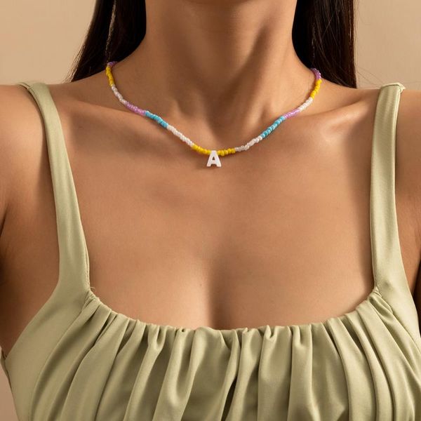 chains ingesight.z natural shell initial letter a short choker necklaces colorful rainbow seed beaded chain for women jewelry, Silver
chains ingesight.z natural shell initial letter a short choker necklaces colorful rainbow seed beaded chain for women jewelry, Silver