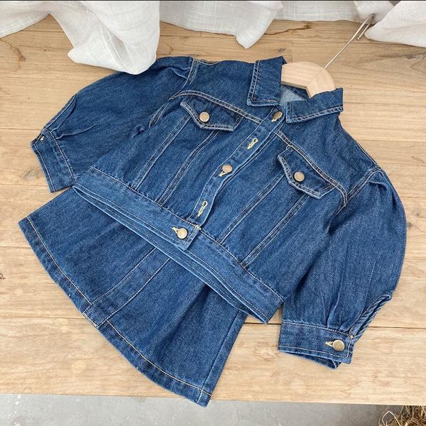 2021 spring autumn girls casual jeans suit baby kids children fashion denim clothing set including jacket+ skirt 2pcs, White
2021 spring autumn girls casual jeans suit baby kids children fashion denim clothing set including jacket+ skirt 2pcs, White