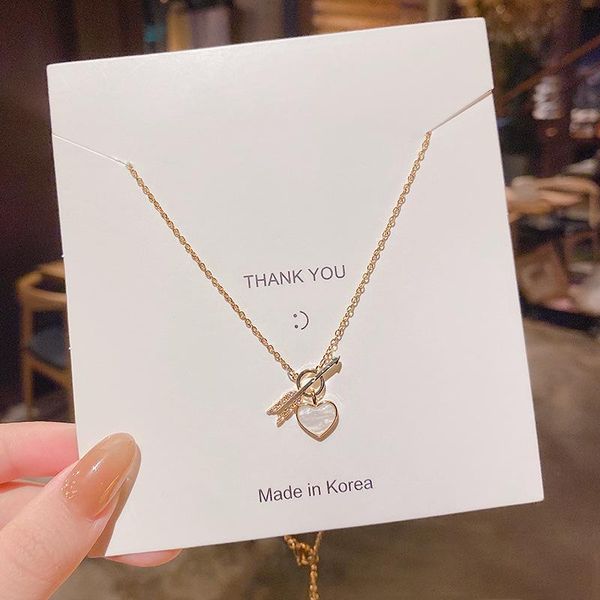 pendant necklaces korean one arrow piercing necklace for women simple personality shell titanium steel chain jewelry gift, Silver
pendant necklaces korean one arrow piercing necklace for women simple personality shell titanium steel chain jewelry gift, Silver