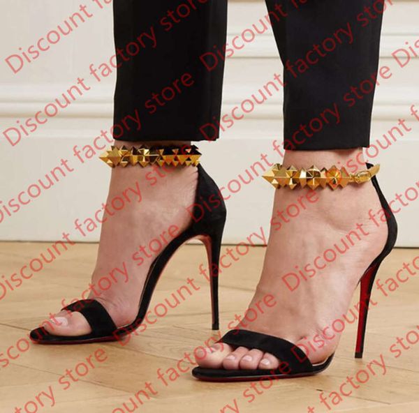luxury lady pointed toe high heels red bottom planet choc studded ankle strap slippers sandals women's pumps party dress wedding, Black
luxury lady pointed toe high heels red bottom planet choc studded ankle strap slippers sandals women's pumps party dress wedding, Black