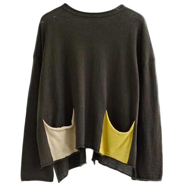 women's sweaters gremilso loose women sweater and pullovers 2021 o-neck knitted summer long sleeve pockets backless oversized, White;black
women's sweaters gremilso loose women sweater and pullovers 2021 o-neck knitted summer long sleeve pockets backless oversized, White;black