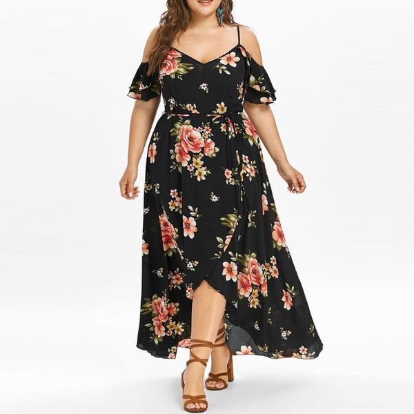 plus size dresses women casual short sleeve cold shoulder boho flower print long dress beach maxi vestido, Black
plus size dresses women casual short sleeve cold shoulder boho flower print long dress beach maxi vestido, Black