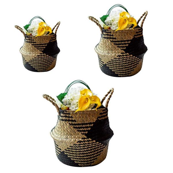 storage baskets 3pcs seagrass belly basket handwoven foldable with handles for laundry picnic eco-friendly household organizer
storage baskets 3pcs seagrass belly basket handwoven foldable with handles for laundry picnic eco-friendly household organizer