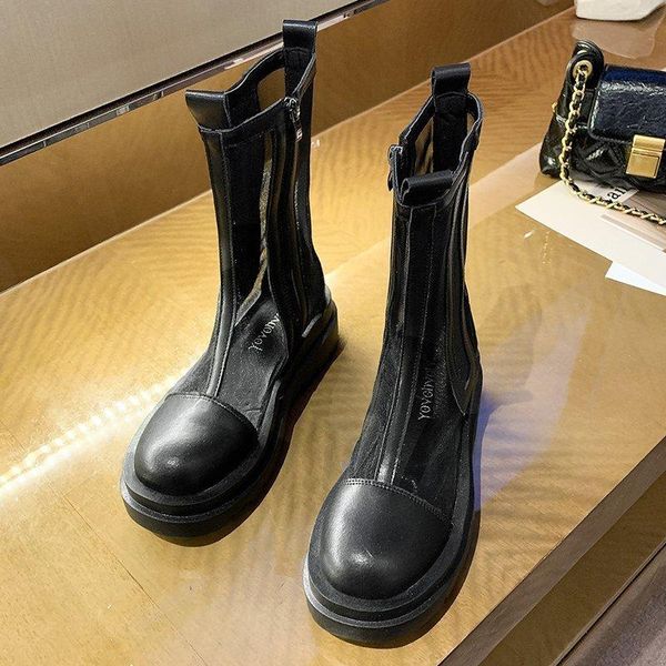 net yarn thick sole middle tube women boots 2021 new spring summer female fashion mesh hollow breathable platform boots, Black
net yarn thick sole middle tube women boots 2021 new spring summer female fashion mesh hollow breathable platform boots, Black