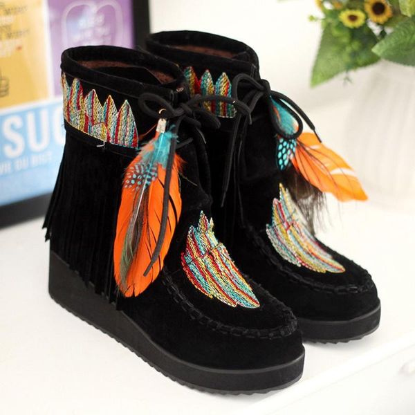 boots ethnic ankle for women suede snow long fringe autumn winter embroidered fashion 2021 botas mujer, Black
boots ethnic ankle for women suede snow long fringe autumn winter embroidered fashion 2021 botas mujer, Black