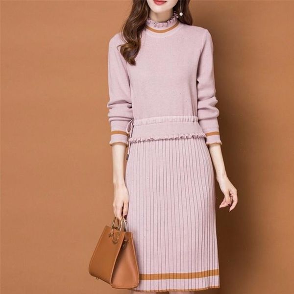 2021 fashion 2 piece set women suit knitted long sleeve sweet sweater pencil skirts 2pcs skirt sets, Gray
2021 fashion 2 piece set women suit knitted long sleeve sweet sweater pencil skirts 2pcs skirt sets, Gray