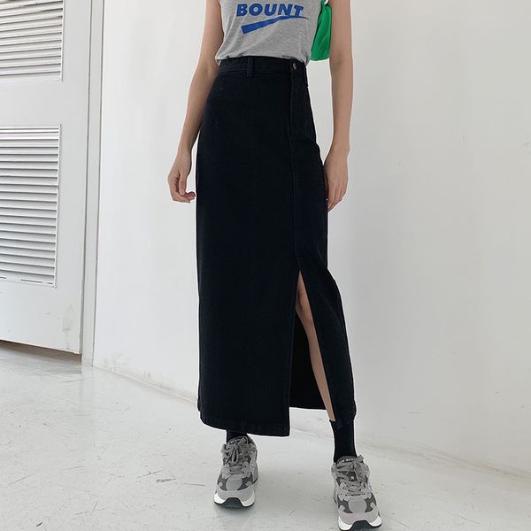 skirts denim skirt women's 2021 summer split high waist a-shaped slim medium and long hip wrap skirt, Black
skirts denim skirt women's 2021 summer split high waist a-shaped slim medium and long hip wrap skirt, Black
