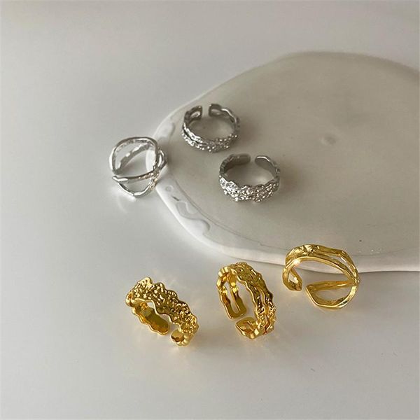 cluster rings 2021 retro irregular metal opening adjustable for women girl aesthetic jewelry accessories party gifts, Golden;silver
cluster rings 2021 retro irregular metal opening adjustable for women girl aesthetic jewelry accessories party gifts, Golden;silver