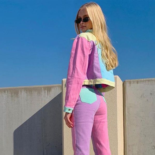 women's jackets patchwork color block women jacket harajuku casual tailored coats 2021ss hip hop streetwear female cropped long sleeve, Black;brown
women's jackets patchwork color block women jacket harajuku casual tailored coats 2021ss hip hop streetwear female cropped long sleeve, Black;brown