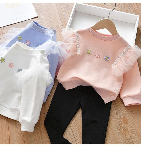 pullover baby girl sweet flower mesh flying long sleeved sweater t shirts spring autumn kids princess clothes children wear 2-8age, Blue
pullover baby girl sweet flower mesh flying long sleeved sweater t shirts spring autumn kids princess clothes children wear 2-8age, Blue