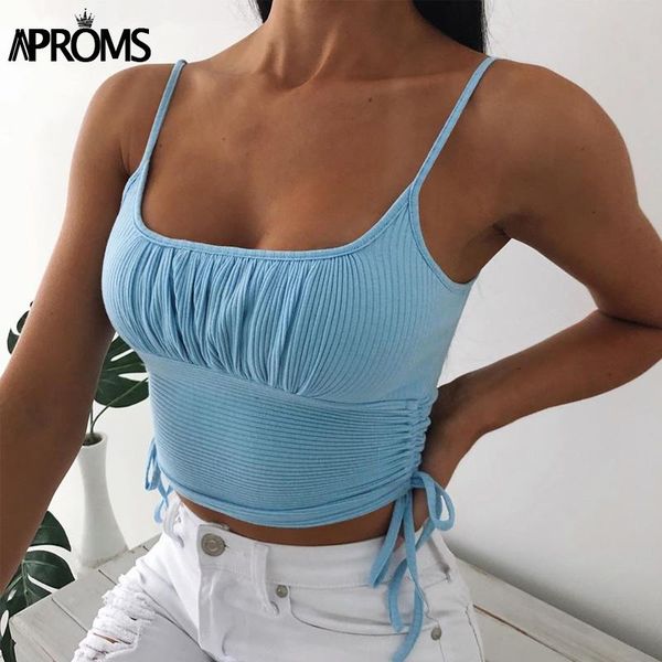 women's tanks & camis aproms solid color ribbed basic women side drawstring ruched tank ladies streetwear blue stretch crop 20, White
women's tanks & camis aproms solid color ribbed basic women side drawstring ruched tank ladies streetwear blue stretch crop 20, White