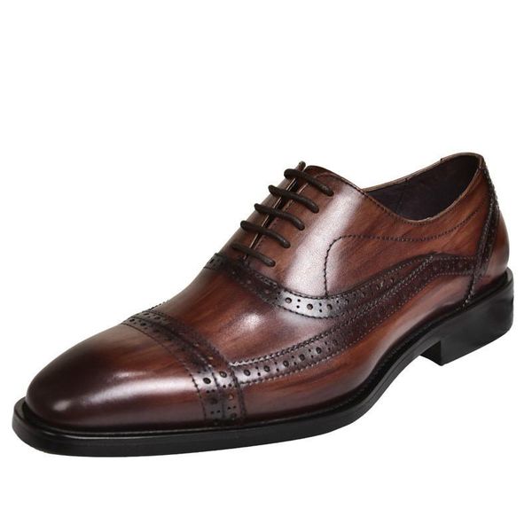 dress shoes summer business man correct head layer cowhide oxford england men's genuine men leather classic wedding, Black
dress shoes summer business man correct head layer cowhide oxford england men's genuine men leather classic wedding, Black