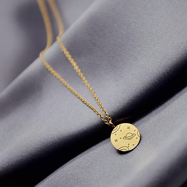 pendant necklaces yun ruo the planet universes necklace fashion rose gold color titanium steel woman jewelry gift not fade drop, Silver
pendant necklaces yun ruo the planet universes necklace fashion rose gold color titanium steel woman jewelry gift not fade drop, Silver