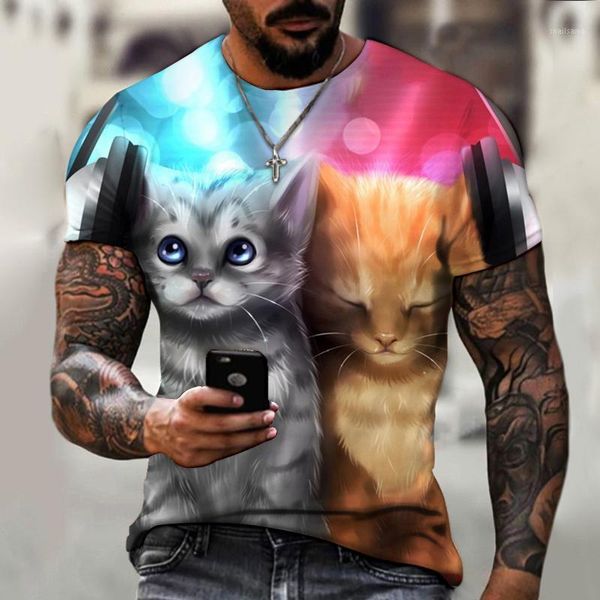 men's t-shirts casual fashion 3d cat print animal t-shirt japanese summer fashionable oversized harajuku daily shirt tshirt, White;black
men's t-shirts casual fashion 3d cat print animal t-shirt japanese summer fashionable oversized harajuku daily shirt tshirt, White;black