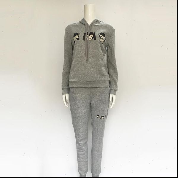 4 color 4 sizes women sportswear sweat suit winter monkey printed sweatshirt pant two set female tracksuit clothing outfit, Gray
4 color 4 sizes women sportswear sweat suit winter monkey printed sweatshirt pant two set female tracksuit clothing outfit, Gray