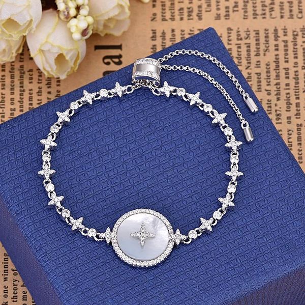 link, chain luxury bracelet zircon star accessories natural shell clover adjust bracelets for women pulseras zk30, Black
link, chain luxury bracelet zircon star accessories natural shell clover adjust bracelets for women pulseras zk30, Black