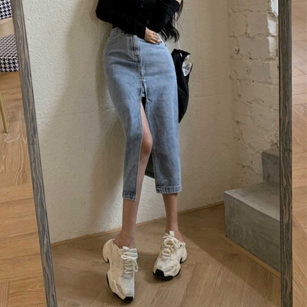 skirts denim women's fall slit high waist slim mid long a-line hip covering skirt csgl, Black
skirts denim women's fall slit high waist slim mid long a-line hip covering skirt csgl, Black