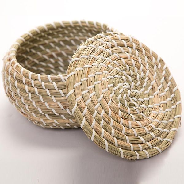 storage baskets 1 set straw hand woven wicker basket with lid home organization (assorted color) mj
storage baskets 1 set straw hand woven wicker basket with lid home organization (assorted color) mj